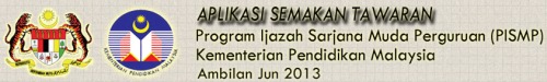 Semakan Tawaran PISMP Semakan Tawaran PISMP IPG